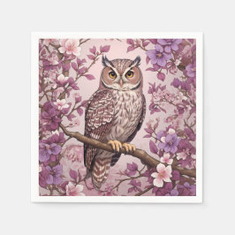 Elegante Scops Lila Blüte Serviette