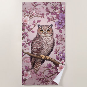 Elegante Scops Lila Blüte Strandtuch