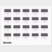 Elegante Script 16 . Geburtstag Gastgeschenk Stick Quadratischer Aufkleber (Blatt)