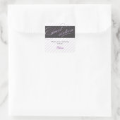 Elegante Script 16 . Geburtstag Gastgeschenk Stick Quadratischer Aufkleber (Tasche)