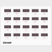 Elegante Script 16 . Geburtstag Gastgeschenk Stick Quadratischer Aufkleber (Blatt)