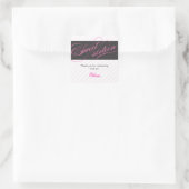 Elegante Script 16 . Geburtstag Gastgeschenk Stick Quadratischer Aufkleber (Tasche)