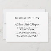 Elegante Script 2025 Custom Foto Graduation Party Einladung (Rückseite)