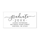 Elegante Script Abschluss Rücksendeadresse Briefma Gummistempel (Prägung)