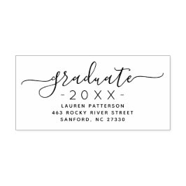 Elegante Script Abschluss Rücksendeadresse Briefma Permastempel