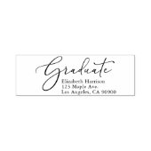 Elegante Script-Abschluss-Rücksendeadresse Permastempel (Design)