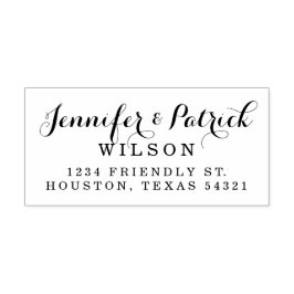 Elegante Script-Adresse Permastempel