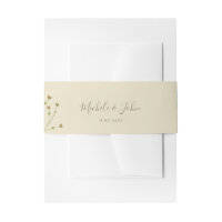 Elegante Script Airy Beige Watercolor-Wildblumen