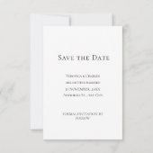 Elegante Script Ankündigung Datum freihalten Card (Rückseite)