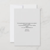 Elegante Script Ankündigung Datum freihalten Card (Rückseite)