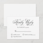 Elegante Script-Antwort-Karte für Hochzeiten RSVP Karte (Vorne/Hinten)