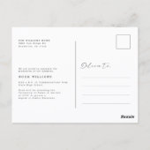 Elegante Script Arch Foto-Abschlussanzeige Postkarte (Rückseite)