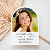Elegante Script Arch Foto Graduation Party Einladung