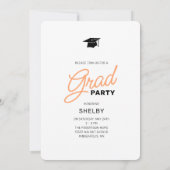 Elegante Script Arch Fotos Graduation Party Einladung (Rückseite)