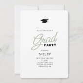 Elegante Script Arch Fotos Graduation Party Einladung (Rückseite)