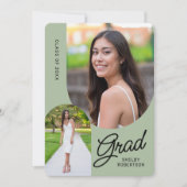 Elegante Script Arch Fotos Graduation Party Einladung (Vorderseite)