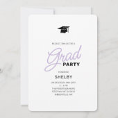 Elegante Script Arch Fotos Graduation Party Einladung (Rückseite)