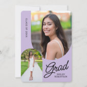 Elegante Script Arch Fotos Graduation Party Einladung (Vorderseite)