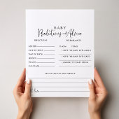Elegante Script Baby Predictions & Advice Cards