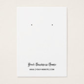 Elegante Script-benutzerdefinierte Earring-Karte (Vorderseite)