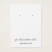 Elegante Script-benutzerdefinierte Earring-Karte (Vorderseite)