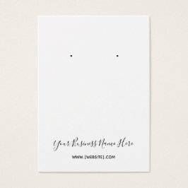 Elegante Script-benutzerdefinierte Earring-Karte