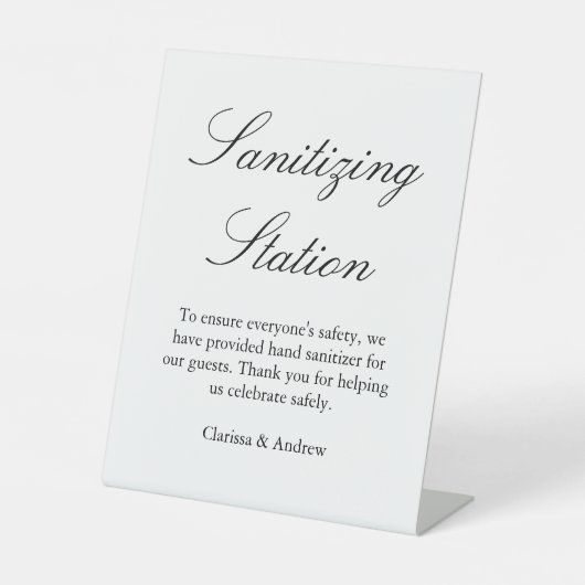 Elegante Script-Bereinigung Sockelschild (Vorderseite)