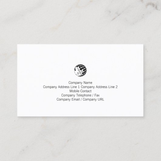 Elegante Script Beruflich Business Card Visitenkarte (Rückseite)