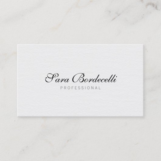 Elegante Script Beruflich Business Card Visitenkarte (Vorderseite)