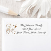 Elegante Script Black Brown-Rücksendeadresse (Insitu)