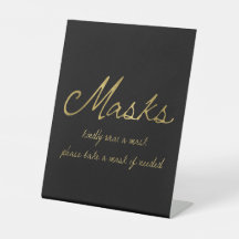 Elegante Script Black Gold Maske Hochzeit