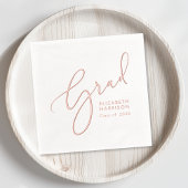 Elegante Script Black Graduation Party Servietten Mit Folie