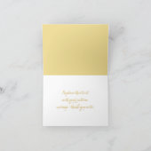 Elegante Script Black Imitats Gold Personalisiert Dankeskarte (Innenseite)