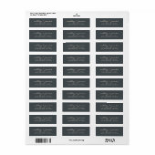 Elegante Script Black Ivory Wedding Rücksendeadres (Vorne)