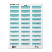 Elegante Script Blue Glitzer Wedding Rücksendeadre (Vorne)