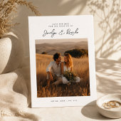 Elegante Script Boho-Foto Budget Save the Date