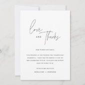 Elegante Script Boho Foto Wedding Dankeskarte (Rückseite)