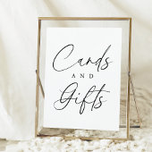 Elegante Script-Brautparty-Karten und Geschenke Poster