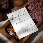 Elegante Script Bridal Dusche Einladung Minimalist