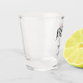 Elegante Script Bride Bachelorette Wedding Party Schnapsglas (Links)