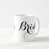 Elegante Script Bride Brautparty Wedding Party Kaffeetasse (VorderseiteRechts)