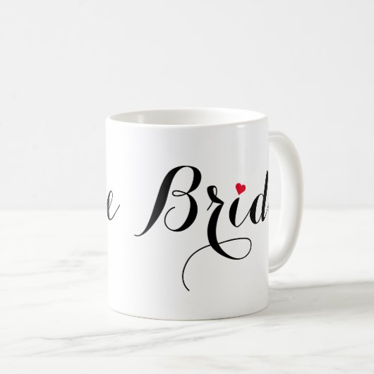 Elegante Script Bride Brautparty Wedding Party Kaffeetasse (VorderseiteRechts)