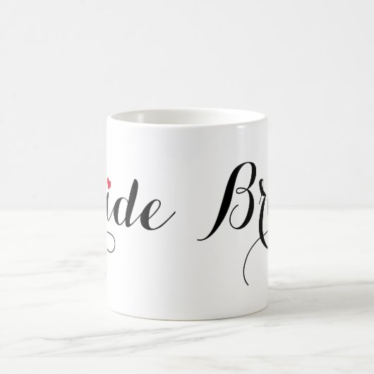 Elegante Script Bride Brautparty Wedding Party Kaffeetasse (Mittel)