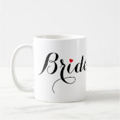 Elegante Script Bride Brautparty Wedding Party Kaffeetasse (Links)
