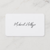 Elegante Script Calligrafy Modern LogoProfessional Visitenkarte (Vorderseite)