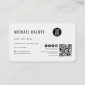 Elegante Script Calligrafy Modern LogoProfessional Visitenkarte (Rückseite)