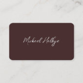 Elegante Script Calligrafy Modern LogoProfessional Visitenkarte (Vorderseite)