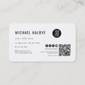 Elegante Script Calligrafy Modern LogoProfessional Visitenkarte (Rückseite)