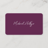 Elegante Script Calligrafy Modern LogoProfessional Visitenkarte (Vorderseite)