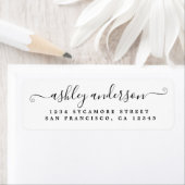 Elegante Script Calligrafy Name Rücksendeadresse (Insitu)
